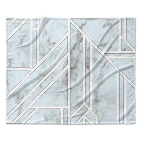 Marble Mosaic // Fleece Blanket (60" L x 50"W)