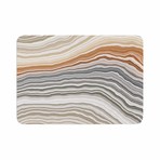 Vernal Pools Tan + White // Bath Mat (17" L x 24"W)