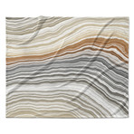 Vernal Pools Tan + White // Fleece Blanket (60" L x 50"W)