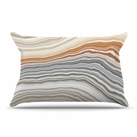 Vernal Pools Tan + White // Pillowcase (Standard)