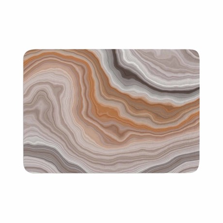 Burnt Tan + Orange // Bath Mat (17" L x 24"W)