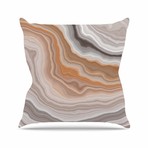 Burnt Tan + Orange // Throw Pillow (16" L x 16"W)