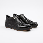 Side Zip Mid-Top Sneaker // Black (US: 8)