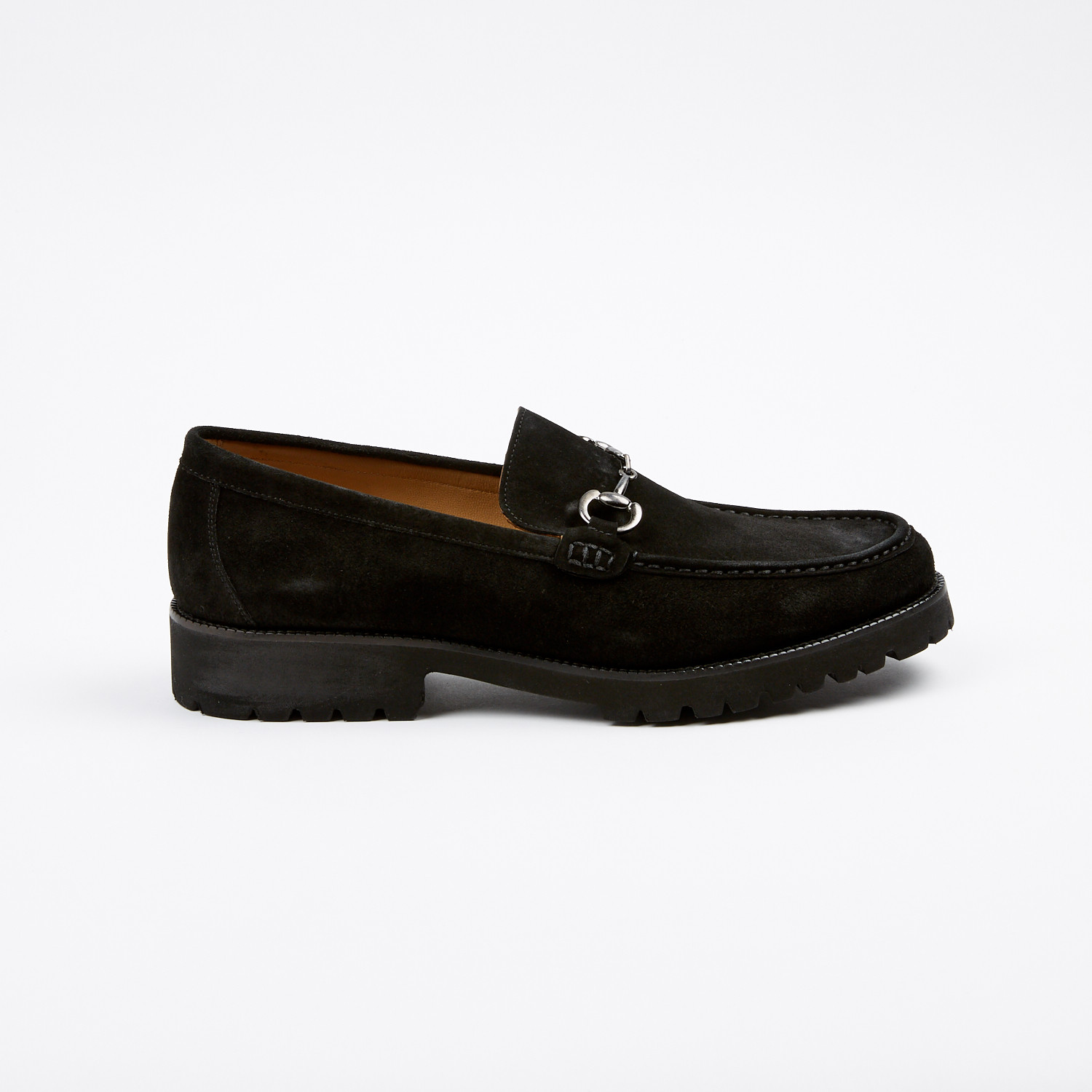 Suede Apron Toe Lug Loafer // Black (US: 7) - Shoe Clearance - Touch of ...