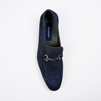 Suede Apron Toe Loafer // Navy (US: 7)
