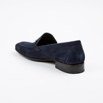 Suede Apron Toe Loafer // Navy (US: 10)