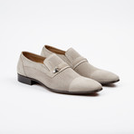 Nubuck Perforated Cap-Toe Loafer // Taupe (US: 9)