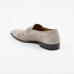 Nubuck Perforated Cap-Toe Loafer // Taupe (US: 10.5)