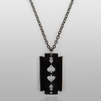 Razor Necklace // Black