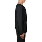 Asymmetrical Seamed Sweater // Black (L)