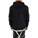 Strappy Pullover Hoodie // Black (XS)