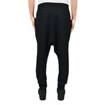 Drop Crotch Tapered Jogger // Black (L)