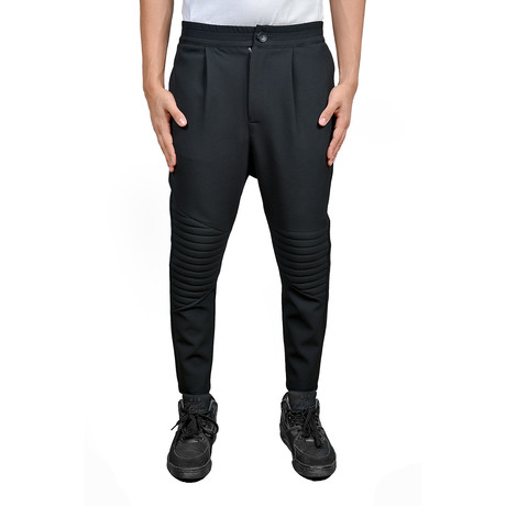 Drop Crotch Moto Trouser // Black (S)