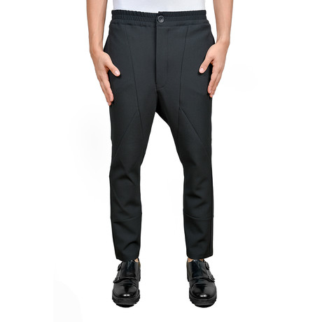 Angular Seam Drop Crotch Trousers // Black (S)