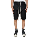 Seamed + Blocked Drop Crotch Shorts // Black (L)