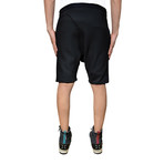 Seamed + Blocked Drop Crotch Shorts // Black (L)