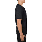 Asymmetrical Stitched Seam T-Shirt // Black (S)