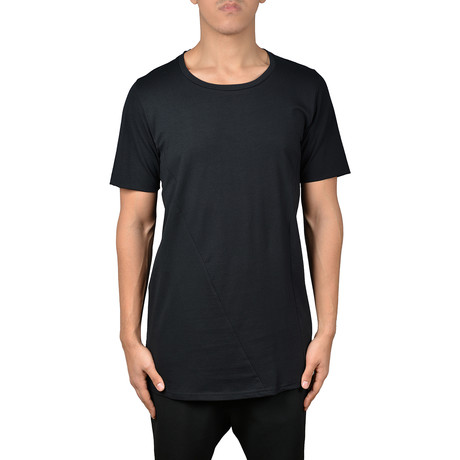 Seamed Split Side T-Shirt // Black (S)