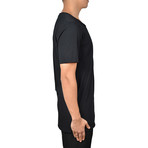 Seamed Split Side T-Shirt // Black (M)