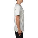 Seamed Split Side T-Shirt // Ivory (M)