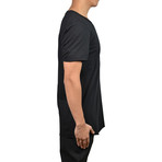 Asymmetrical Seamed T-Shirt // Black (L)