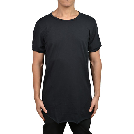 Asymmetrical Seamed T-Shirt // Black (S)