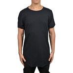 Asymmetrical Seamed T-Shirt // Black (L)