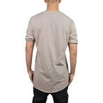 Asymmetrical Seamed T-Shirt // Beige (XS)