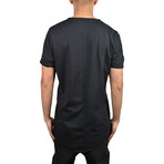 Asymmetrical Seamed T-Shirt // Black (L)