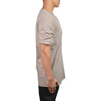 Asymmetrical Seamed T-Shirt // Beige (XS)