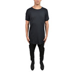 Asymmetrical Seamed T-Shirt // Black (L)