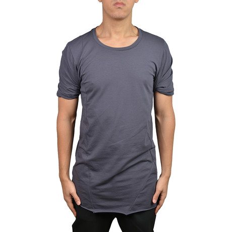 Asymmetrical Seamed T-Shirt // Space Grey (S)