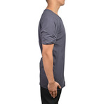 Asymmetrical Seamed T-Shirt // Space Grey (XS)