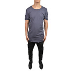 Asymmetrical Seamed T-Shirt // Space Grey (XS)