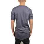 Asymmetrical Seamed T-Shirt // Space Grey (XS)