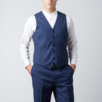 Slim Fit 3-Piece Suit // Navy Windowpane (US: 40R)