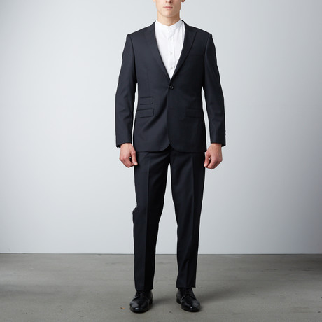 Slim Fit Suit // Textured Shimmer Black (US: 40R)
