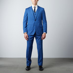 Via Roma // Half-Canvas 3-Piece Suit // Cobalt (US: 36S)