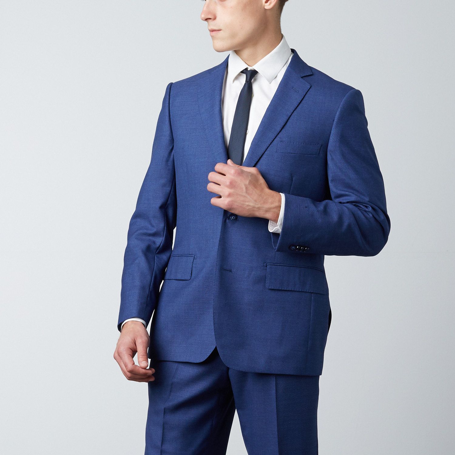 Via Roman // Half-Canvas Suit // Elegant Blue (US: 40R) - Italian Suits ...