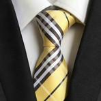 Blanc // Handmade Silk Tie // Yellow Plaid