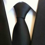 Blanc // Handmade Silk Tie // Black Stripe