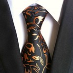 Blanc // Handmade Silk Tie // Gold + Black