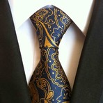 Blanc // Handmade Silk Tie // Orange + Blue