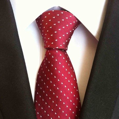Blanc // Handmade Silk  Tie // Red + White
