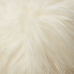 White Icelandic Sheepskin Pillow Cover