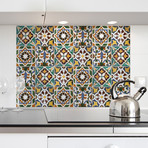 Green Tiles Kitchen Panel