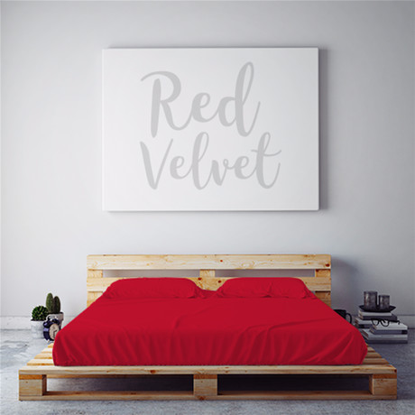 Moisture Wicking 1500 Thread Count Soft Sheet Set // Red Velvet (Full)