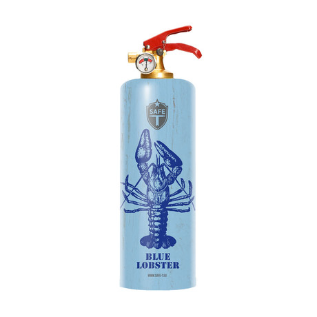 Safe-T Design Fire Extinguisher // Blue Lobster