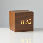 Block Clock // Walnut with White LED