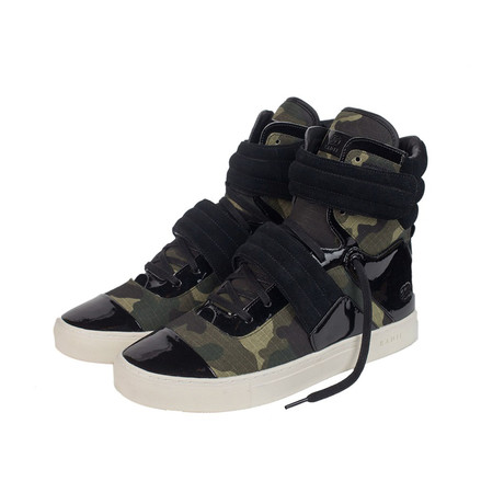 Cylinder Sneaker // Oil Patent + Army Camo (US: 7)